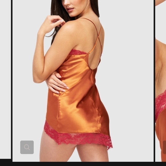 Frederick’s of Hollywood Aspen Mae Satin And Lace Chemise in Ivory - NWT - Picture 2 of 6